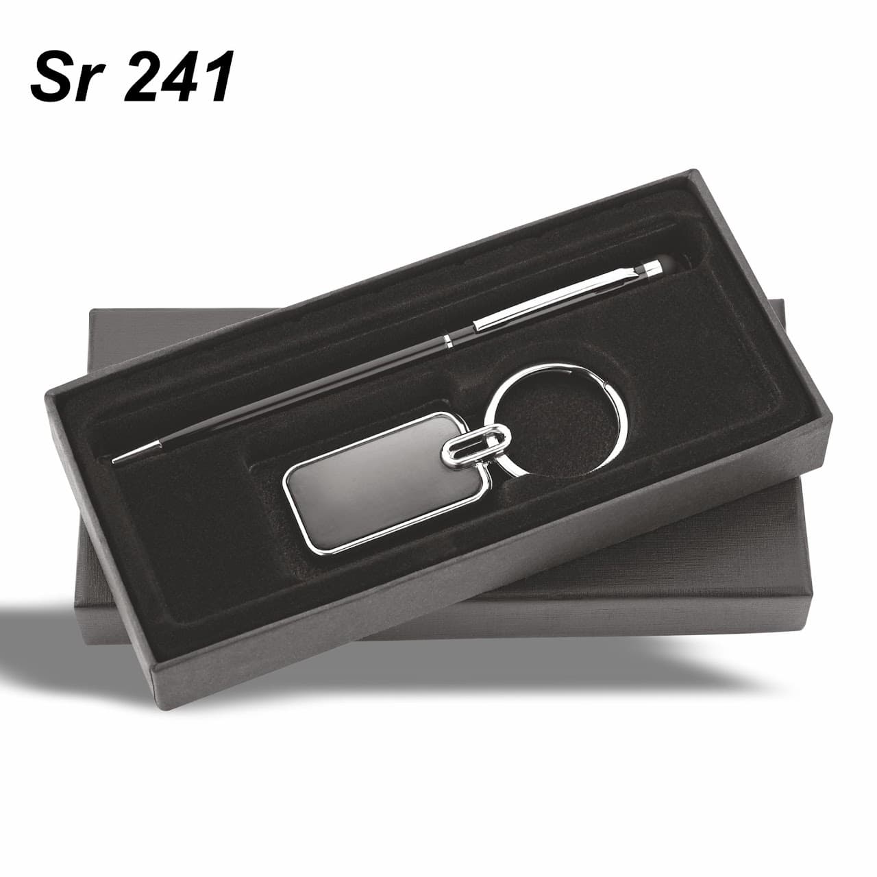 Gift Set – Classic Metal – 2-in-1 (Pen + Keyring) (Sr 241) – custom branded combo sets