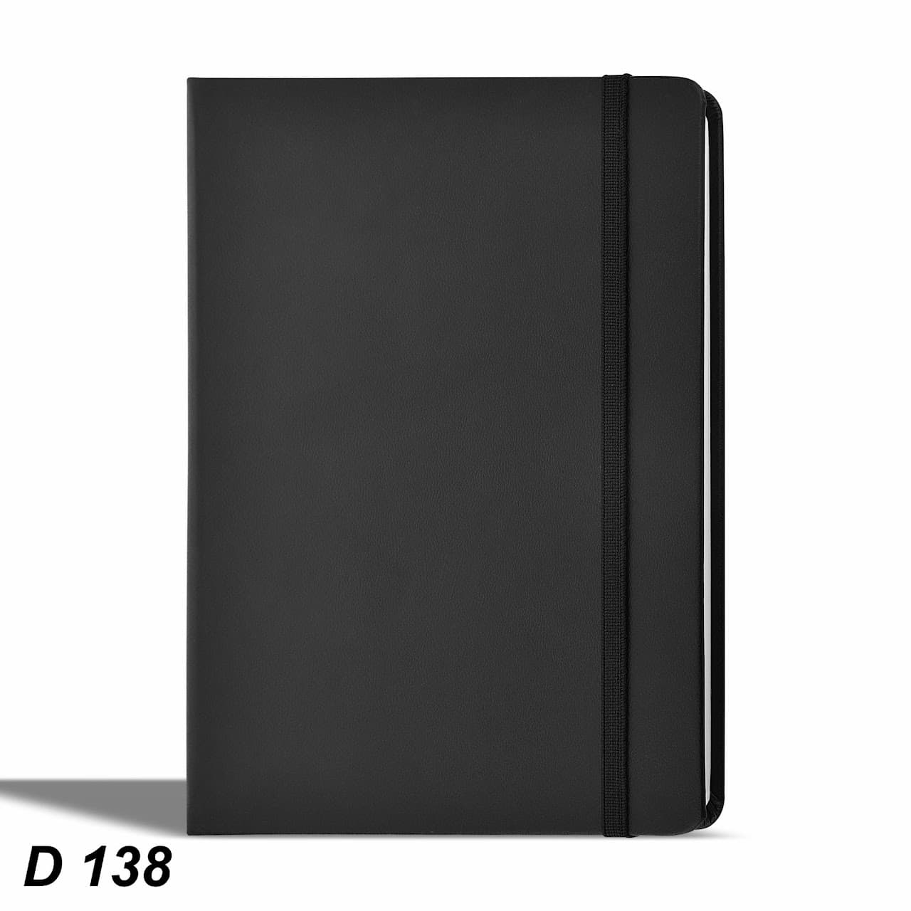 Elastic Black Notebook | A5 Size – custom branded notebook