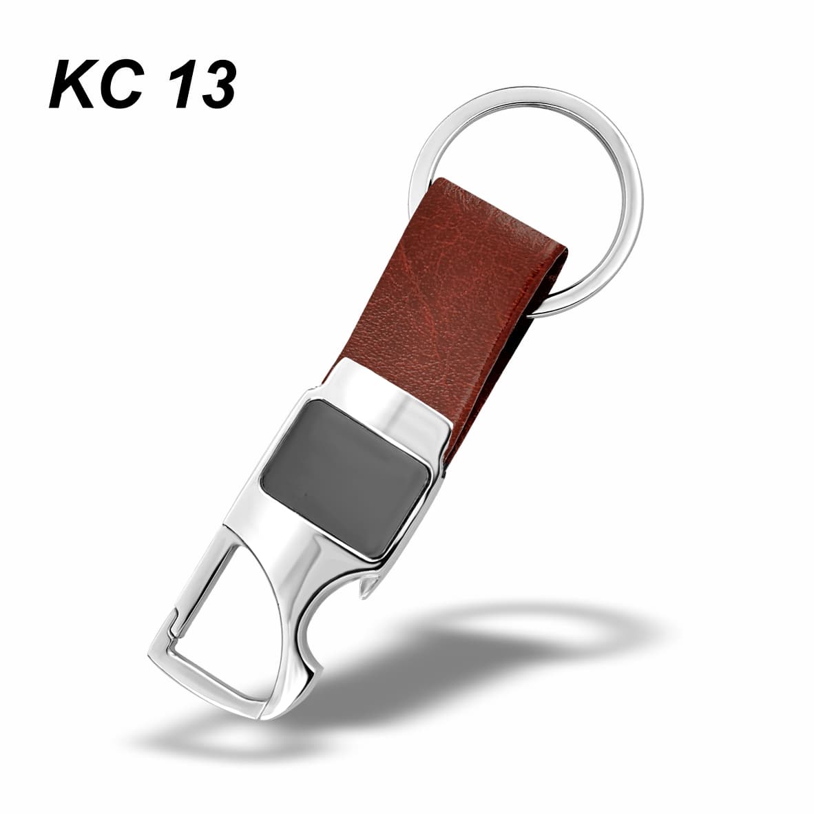 KC13 - Leather Strap Metal Keychain with Buckle – custom branded key ring